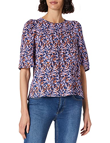 Noa Noa Damska bluzka angielska w stylu casual, Print Blue, 34 PL