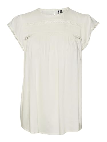 VERO MODA VMDEBBIE Pleat S/L TOP GA NOOS 10247943 damskie, śnieżna biel/, S
