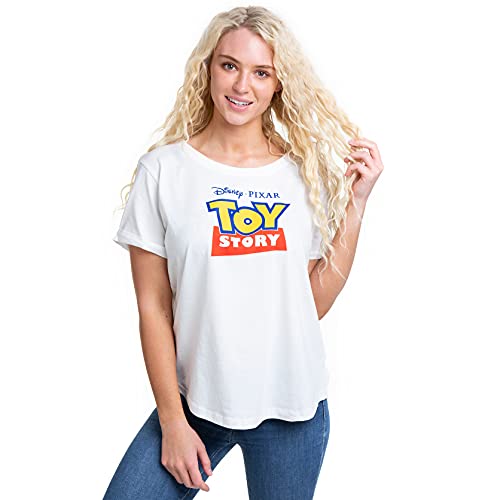 Disney Damska koszulka z logo Toy Story, Biały (biały biały), 36