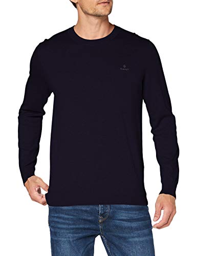 GANT sweter męski, niebieski (Evening Blue), XXL