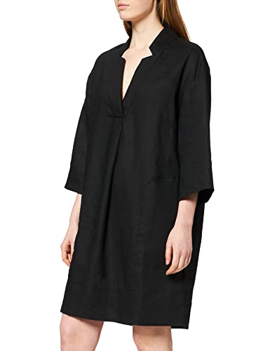 Noa Noa Damska sukienka Essential Linen Casual, czarny, 42 PL