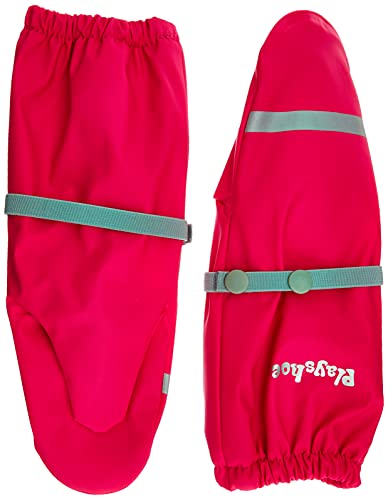 Playshoes Dziecięce rękawiczki przeciwdeszczowe, wodoodporne rękawiczki z podszewką polarową, 45 – neonowy róż, 2-4 lat