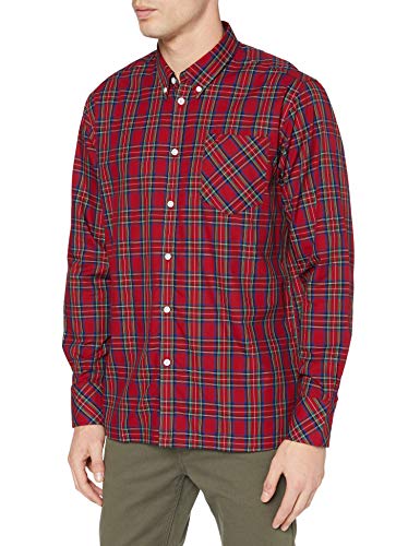 Merc of London Męska koszula biznesowa, Czerwony - Rouge (Stewart Red), L