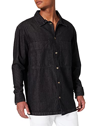 Urban Classics Męska koszula oversized Denim, Black Stone Washed, M