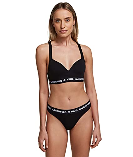 KARL LAGERFELD Damskie logo stringi, czarny, XL