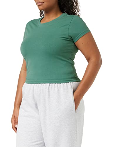 Urban Classics Damska koszulka ze streczu z dżerseju cropped Tee, Paleleaf, 4XL