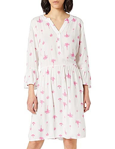 Timezone Damska sukienka w stylu boho z nadrukiem, Pink Aquarelle Palm, L