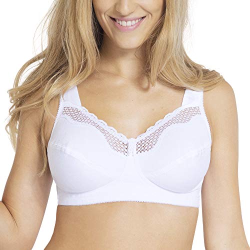 Bestform Biustonosz damski z bawełny Comfort na co dzień, biały, 90G