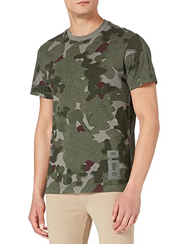 G-STAR RAW Męski T-shirt D19849, Hatton Contour Camo Gd C801-c578, XS