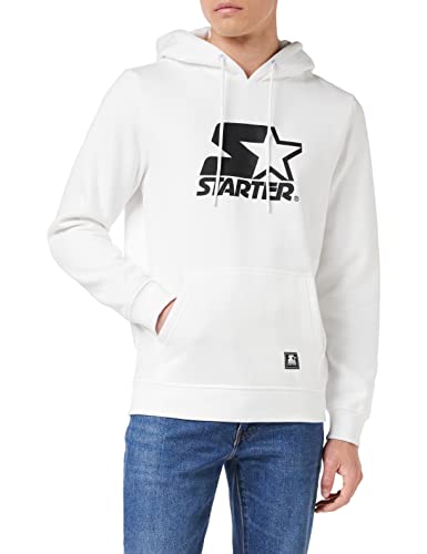 Starter męska bluza z kapturem z klasycznym logo, męski sweter z logo z przodu i napisem od Starter, rozmiary S-XXL, dostępny w wielu kolorach, biały, S