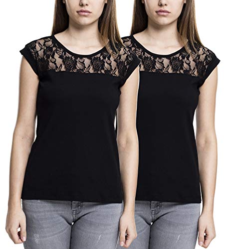 Urban Classics Ladies Top Laces Tee T-Shirt damski (2 sztuki)