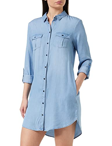 VMSILLA LS SHORT DRESS LT BL NOOS GA Sukienka, Jasnoniebieski, L