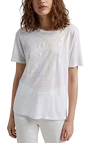 ESPRIT Collection T-shirt damski, 100 / biały, L