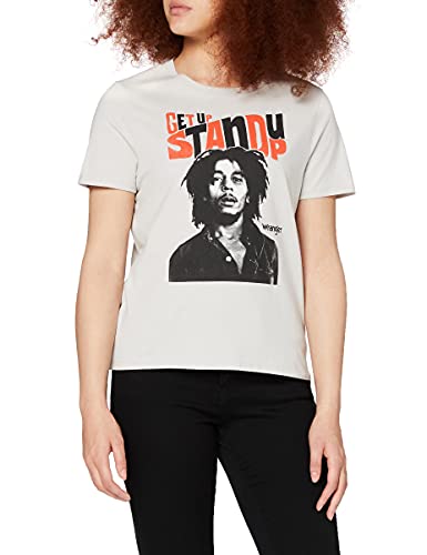 Wrangler Damska koszulka z krótkim rękawem, szary, XS