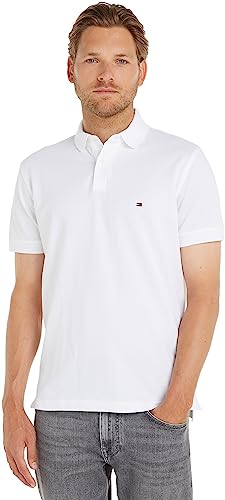 Tommy Hilfiger Regular Męska Koszulka Polo, Biały, L