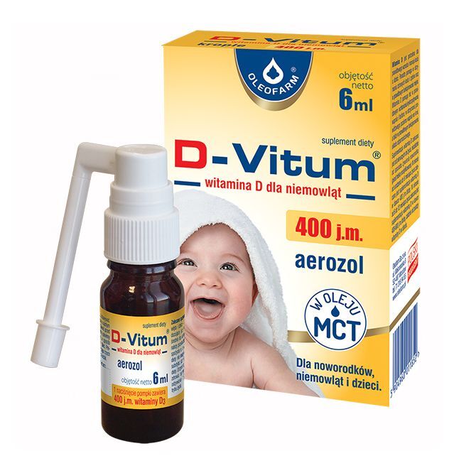 OLEOFARM D-vitum witamina d dla niemowląt aerozol 6 ml