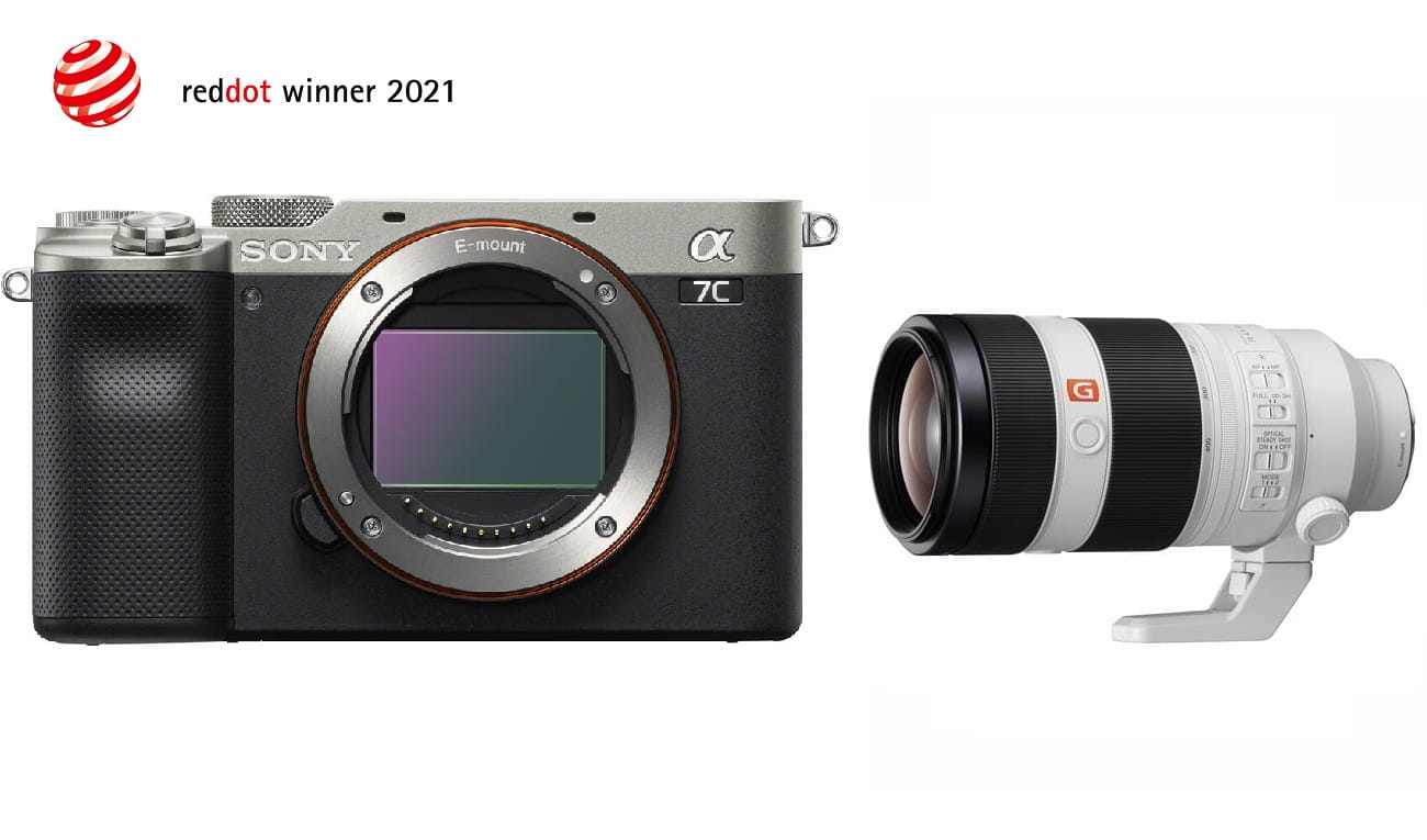 Sony A7C srebrny ILCE7C + różne warianty obiektywów Sony