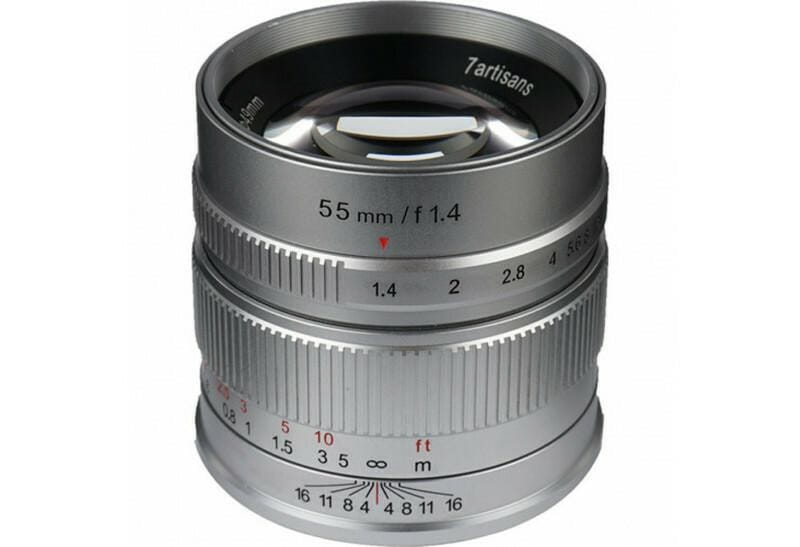 7Artisans 55mm F1.4 Sony E Mount Srebrny