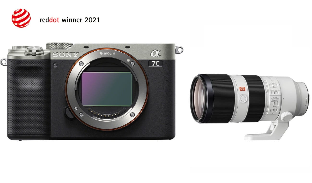 Sony A7C srebrny ILCE7C + obiektyw Sony 70-200mm F/2,8 GM OSS - SEL70200GM