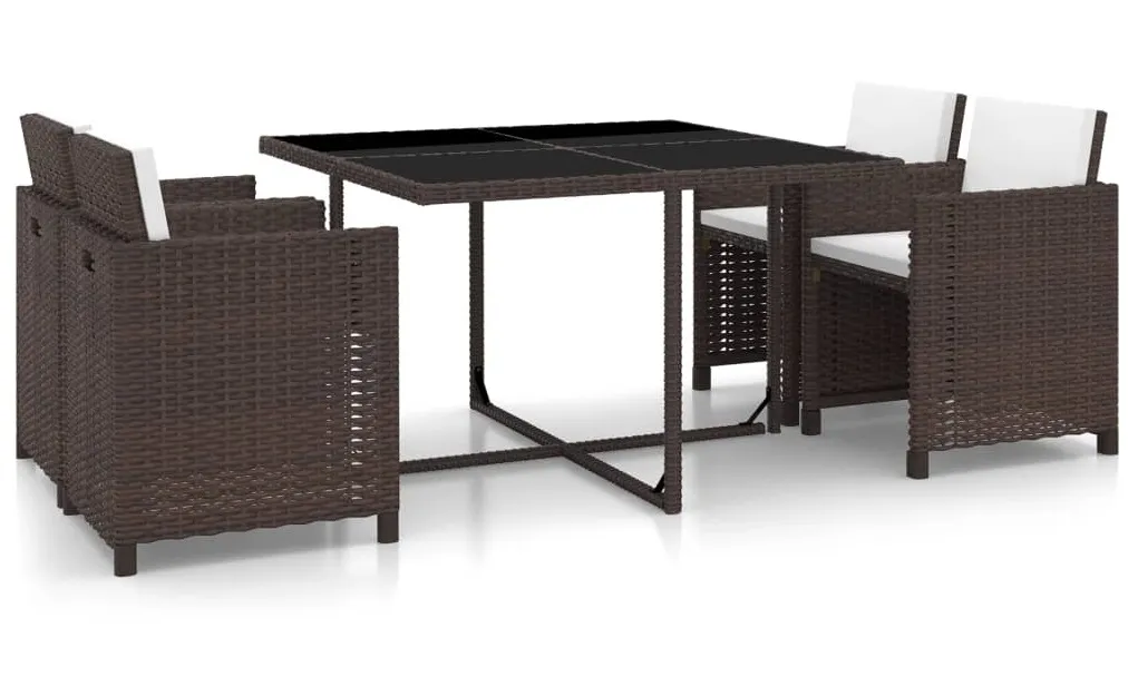 Edinos Brązowy 5-częściowy zestaw nowoczesnych mebli ogrodowych G7-S41