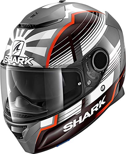 Kask motocyklowy Shark Spartan 1.2 ZARCO MAL. GP AWR, szary/czerwony, XL
