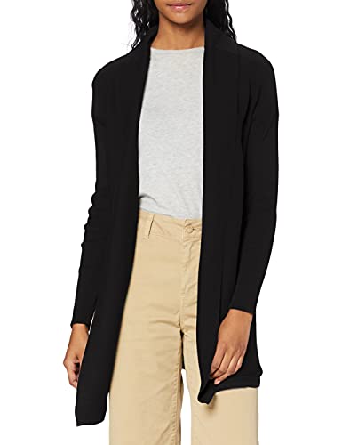 Noa Noa Damski kardigan Noa Noos Cotton Melange długi kardigan, czarny (Black 0), S