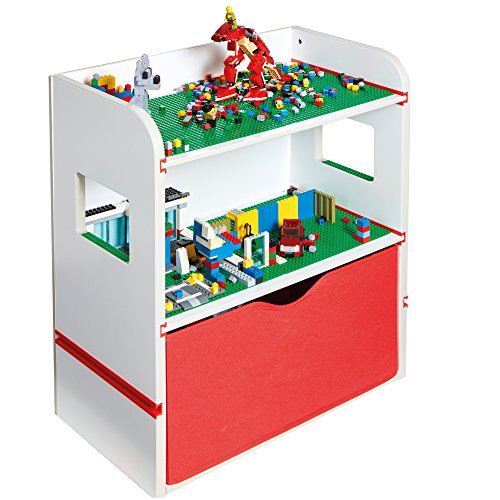 Worldsapart Worldsapart Regał drewniany na zabawki Room 2 Build - kompatybilny z klockami Lego