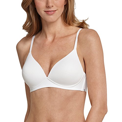 Schiesser Damski biustonosz bez fiszbin wyściełany - Invisible Soft, Biały_166568, 80B