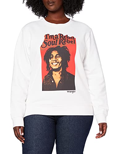 Wrangler Damska bluza Soul Rebel Crew, biały, M