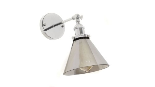 Lumina Deco KINKIET LAMPA ŚCIENNA LOFT NUBI CHROM W1 LDW 6801-1 (CHR+GR)