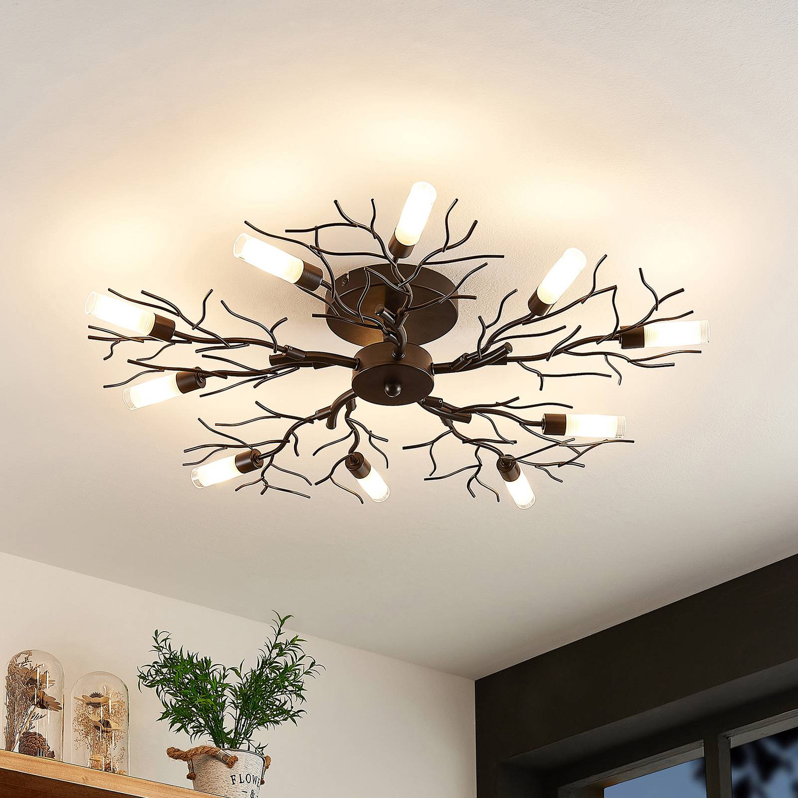 Lindby Bigna lampa sufitowa, 10-punktowa