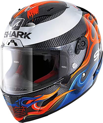 SHARK Męski kask motocyklowy, czarny/czerwony/niebieski, M