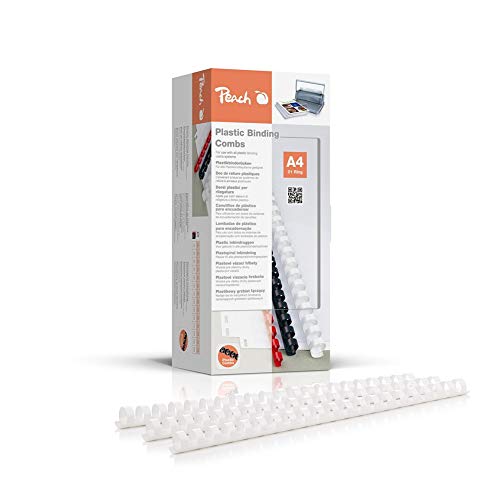 Peach Peach Binding Combs 14mm wh A4 100 pcs PB414-01