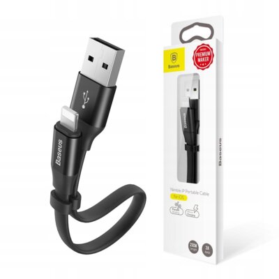 Zdjęcia - Kabel BASEUS  USB do Lightning do Apple iPhone płaski mocny przewód  Nimble 