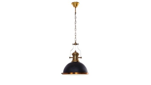 Lumina Deco Deco LAMPA WISZĄCA INDUSTRIALNA LOFT CZARNO-MOSIĘŻNA ETTORE LDP 710 (BK+MD)