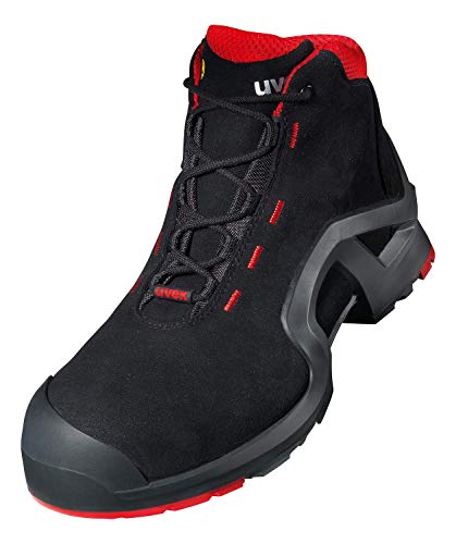Uvex Herren 1 x-tended Support Arbeitsstiefel, Rot-Schwarz, 43 EU