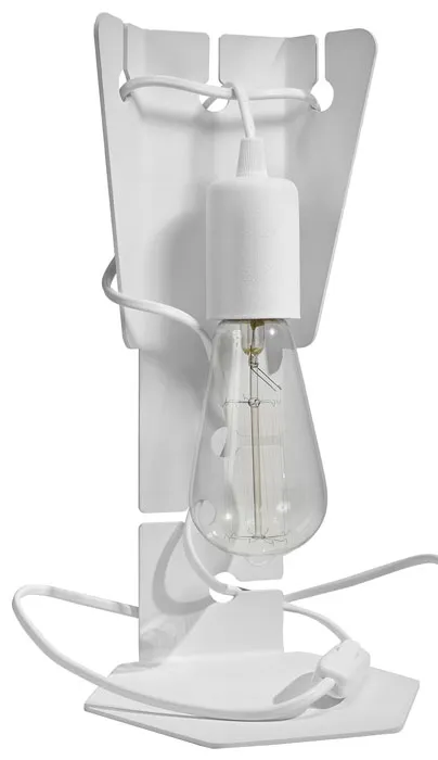 Biała loftowa lampka na biurko N2-N14