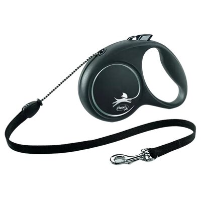 Flexi Smycz automatyczna Black Design M linka 5m czarna