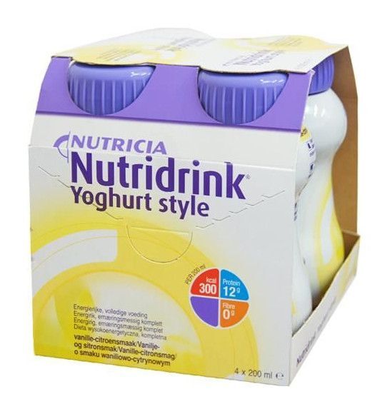 Nutridrink Yoghurt Style, smak waniliowo-cytrynowy, płyn, 4 x 200 ml