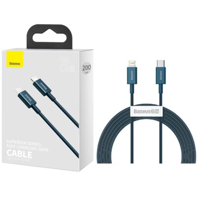 Baseus Kabel Usb C Do Iphone Pd 20W Pd 2m Niebiesk