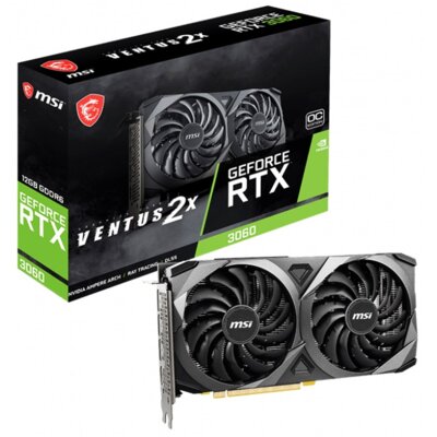 MSI GeForce RTX 3060 Ventus x2 OC 12GB GDDR6 RTX 3060 VENTUS 2X 12G OC RTX 3060 VENTUS 2X 12G OC