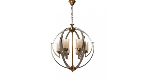 Lumina Deco Deco LAMPA WISZĄCA LOFT SATYNOWO-MOSIĘŻNA BERGEN W6 DECO LDP 1232-6 (SN+MD)