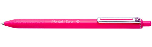 Pentel BX470-P długopis IZee, mechanizm naciskowy, metalowy klips, grubość linii 0,5 mm, 12 sztuk, różowy