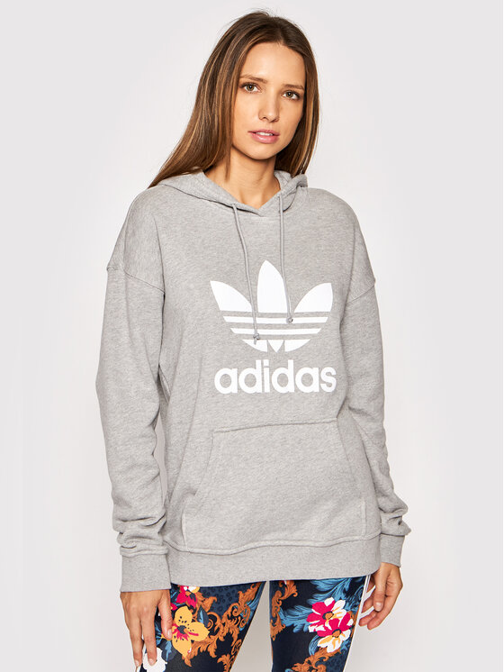 Adidas Bluza adicolor Trefoil H33589 Szary Regular Fit