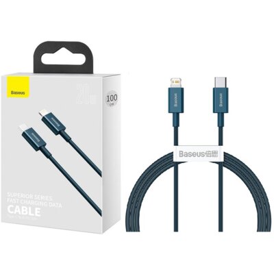 Baseus Superior kabel USB Typ C - Lightning do szybkiego ładowania Power Delivery 20 W 1 m niebieski CATLYS-A03
