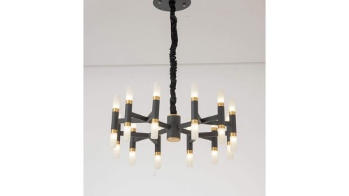 Lumina Deco Deco NOWOCZESNA LAMPA WISZĄCA RICHMOND W24 DECO LDP 6035-24 (BK+GD)