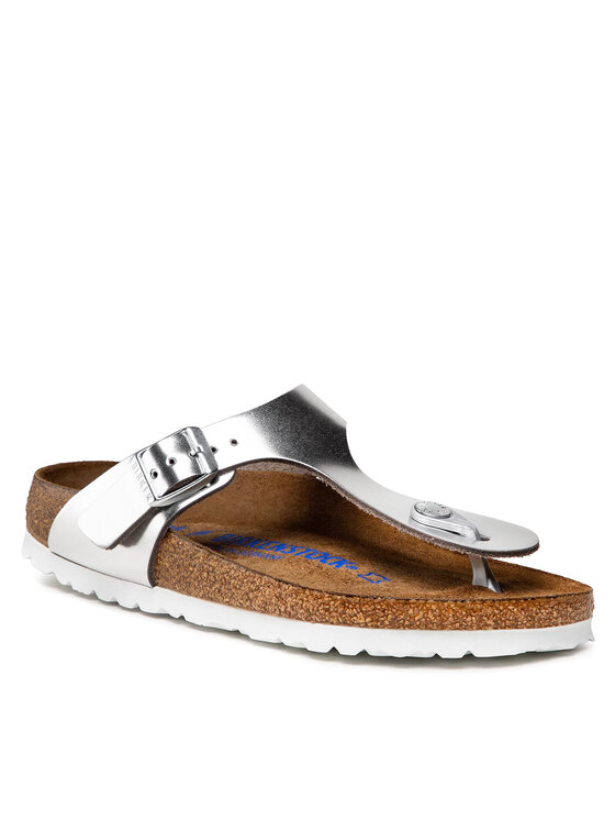 Birkenstock Japonki Gizeh Bs 1003675 Srebrny