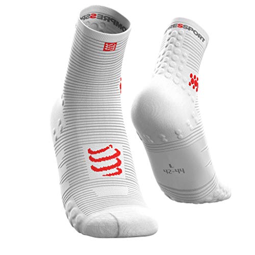 Compressport Męskie Racing Sock High White T1 skarpety kompresyjne, białe, 1