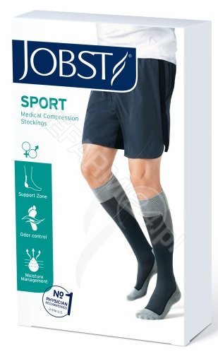 JOBST Sport podkolanówki uciskowe dla aktywnych szaro-grafitowe - rozmiar M