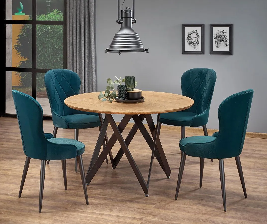 Stół loftowy okrągły dąb C1-C34